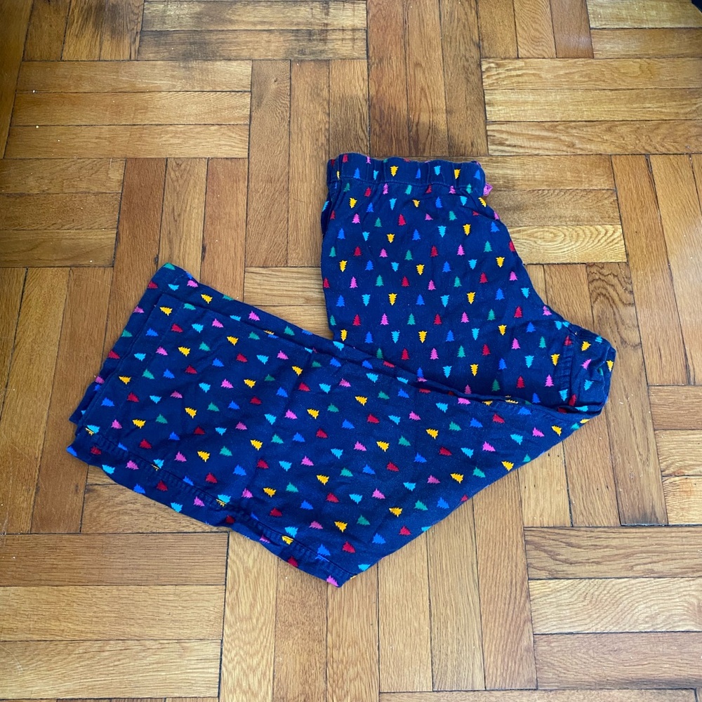 Lands' End Kids Pajama Bottoms - Multicolor Triangle Pattern Size L 14-16 - Picture 3 of 5